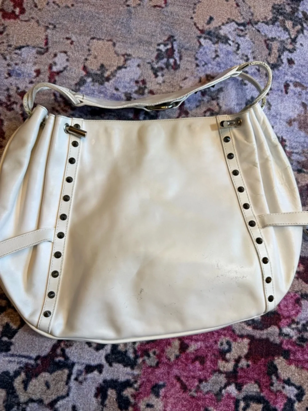 DOLCE & GABBANA Vintage Handbag Love Large Leather Iconic Hobo AUTHENTIC white - Picture 11 of 14